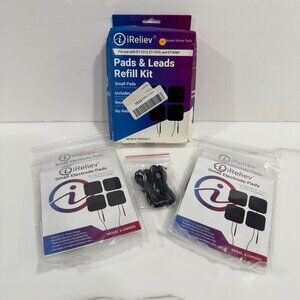 iReliev Pin Style Electrode Small Pads and Leads Refill Kit 16 Pads 2 Leads
